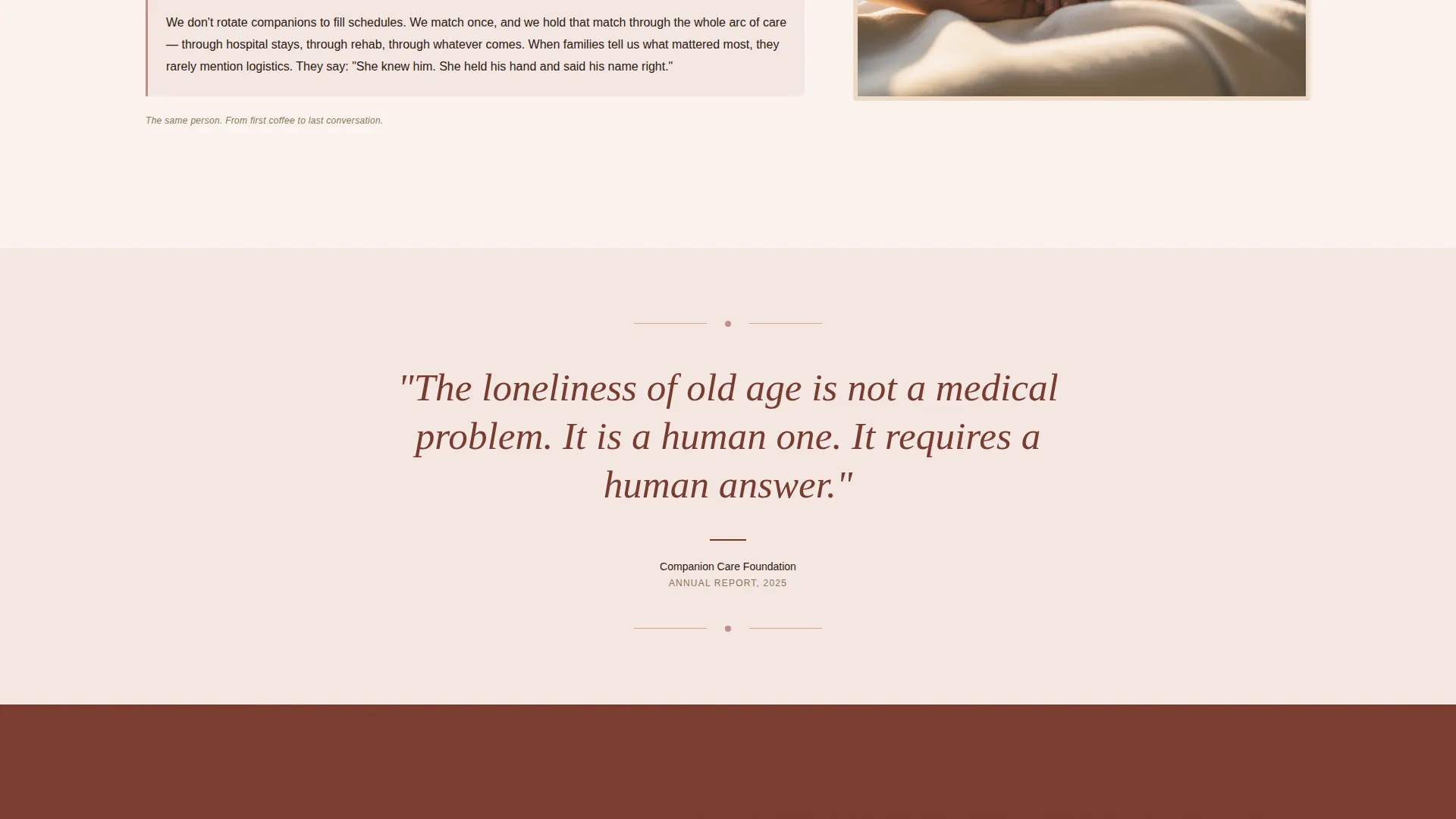 Heartfelt Senior Care Fundraising Landing Page