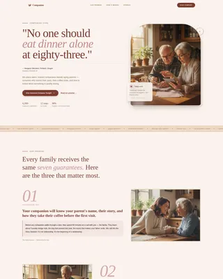 Heartfelt Senior Care Fundraising Landing Page
