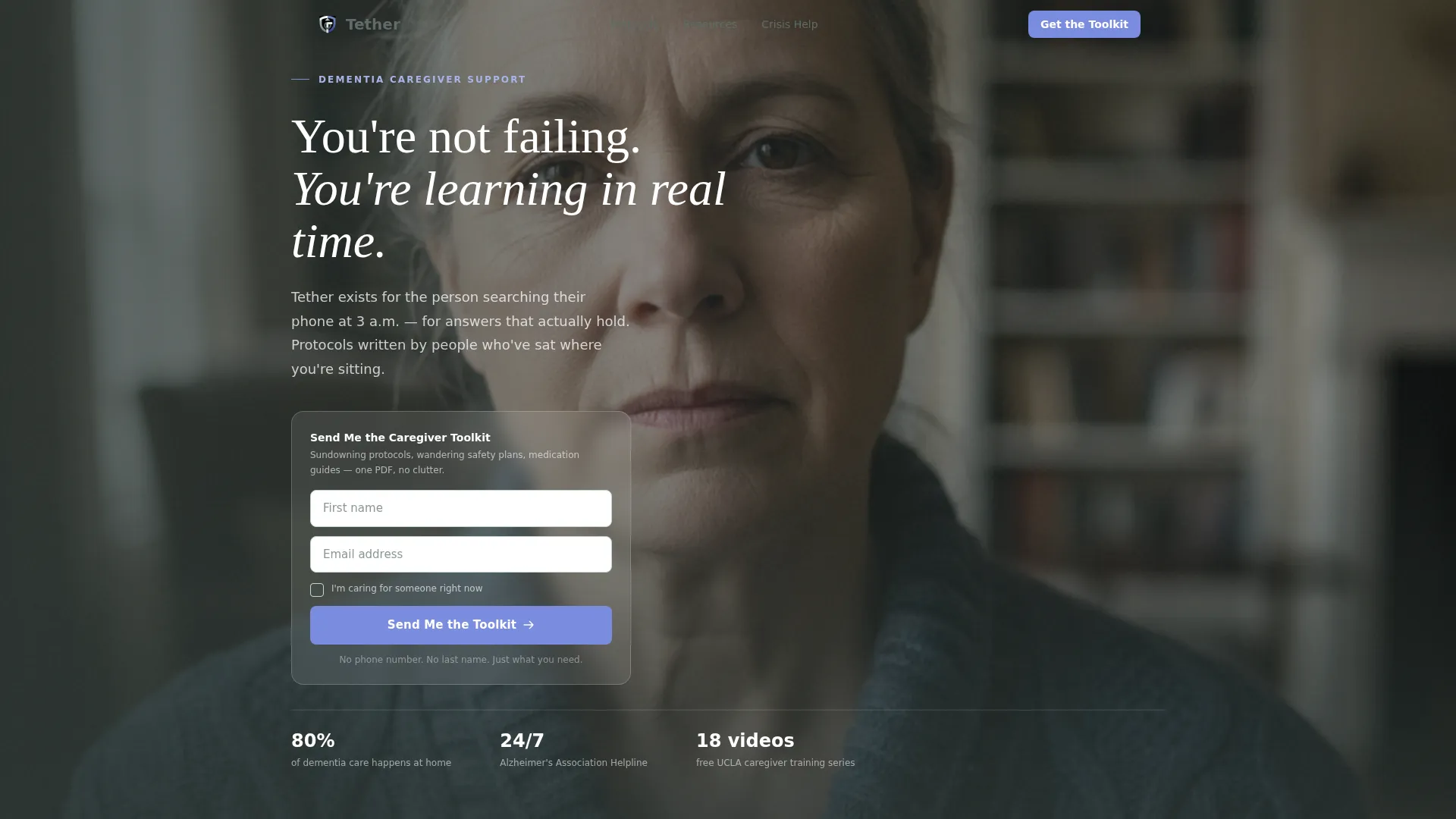 Dementia Caregiver Support Landing Page Template
