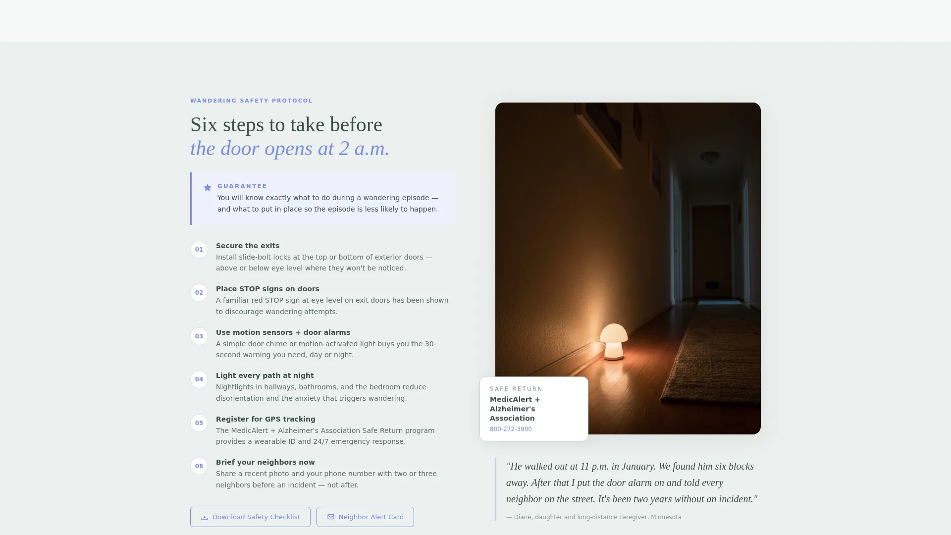 Dementia Caregiver Support Landing Page Template
