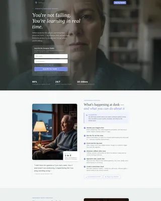 Dementia Caregiver Support Landing Page Template