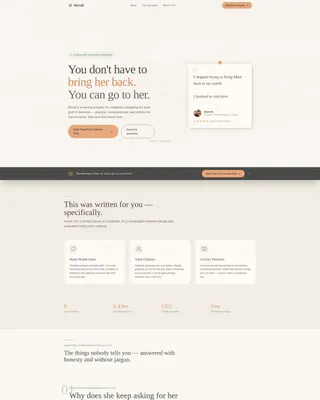 Dementia Caregiver Training Landing Page Template
