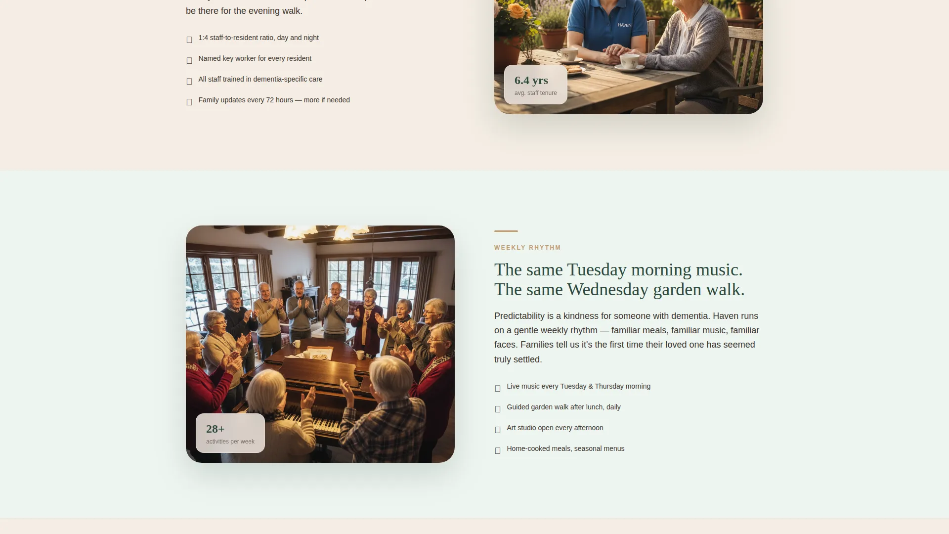 Memory Care Landing Page Template for Senior Living