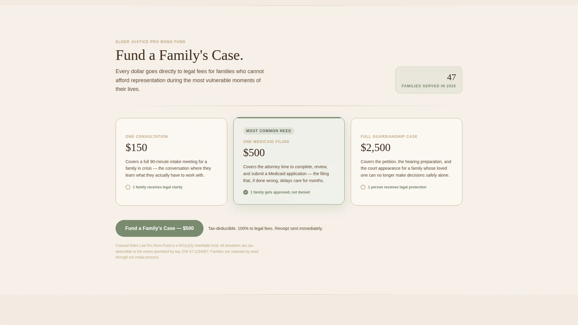 Elder Law Attorney Landing Page Template