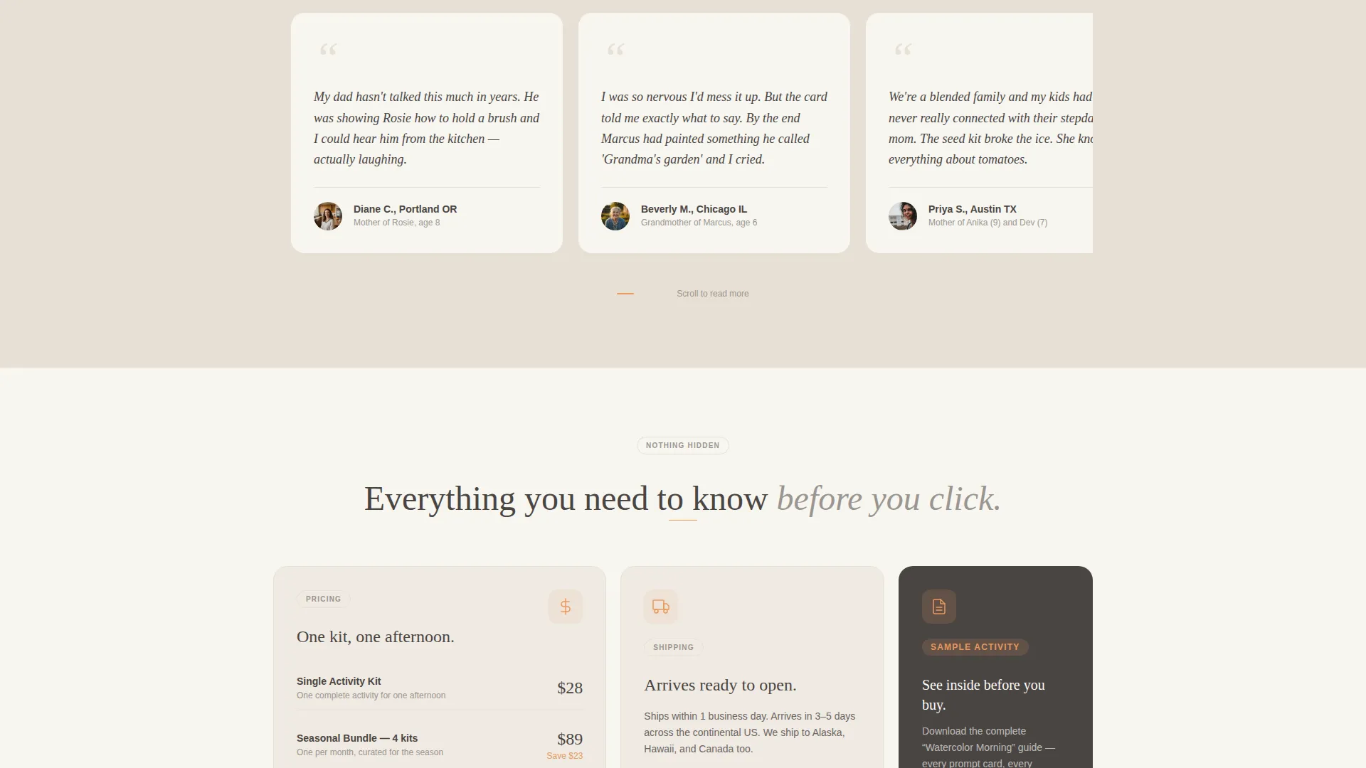 Grandparent-Grandchild Program Landing Page Template