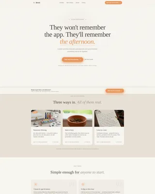 Grandparent-Grandchild Program Landing Page Template