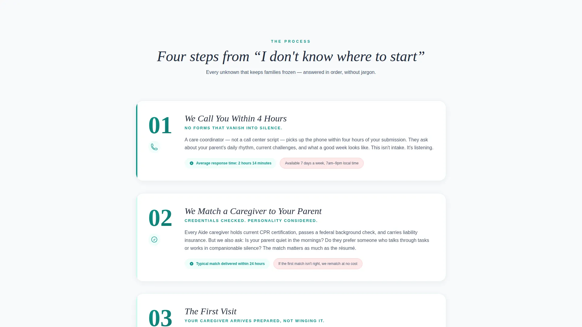 Home Health Aide Service Landing Page Template