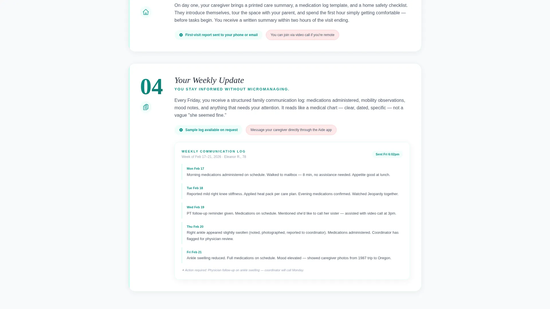 Home Health Aide Service Landing Page Template