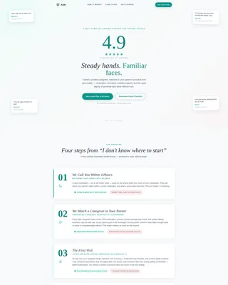Home Health Aide Service Landing Page Template
