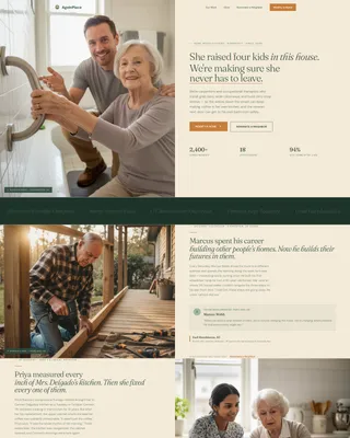 Senior Home Modification Fundraising Landing Page