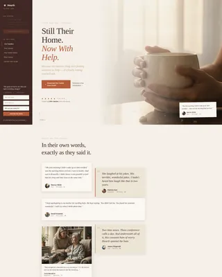 In-Home Caregiver Agency Landing Page Template