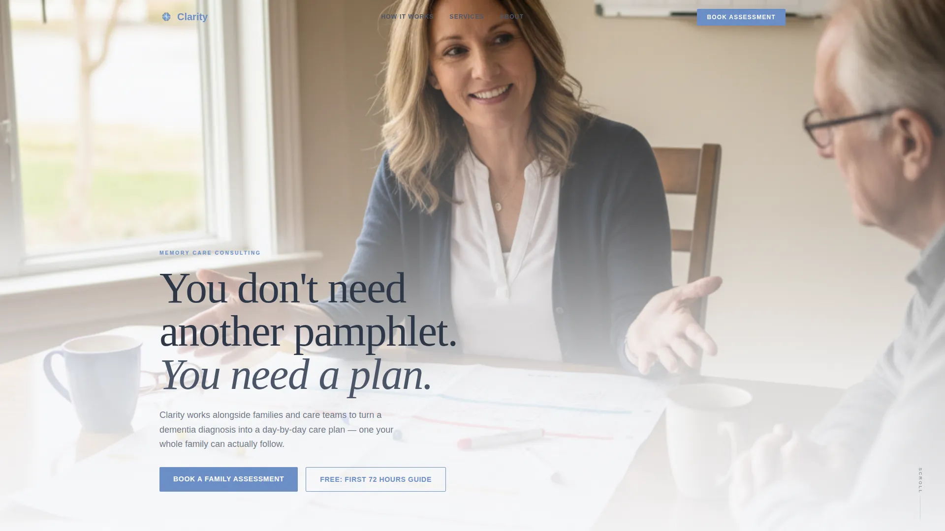 Memory Care Consulting Landing Page Template