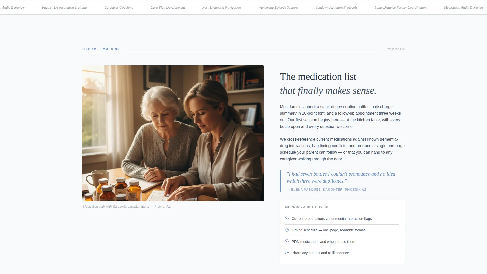 Memory Care Consulting Landing Page Template
