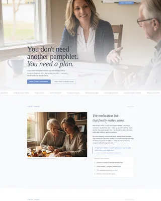 Memory Care Consulting Landing Page Template