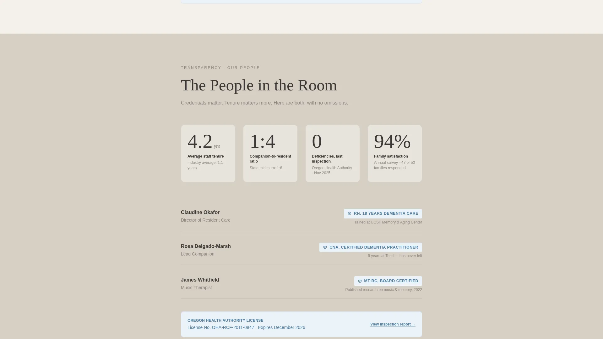 Memory Care Donation Landing Page Template
