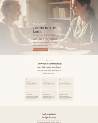 Personal Care Assistant Landing Page Template