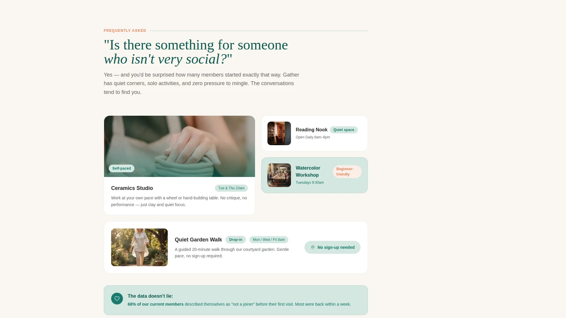 Senior Community Center Landing Page Template