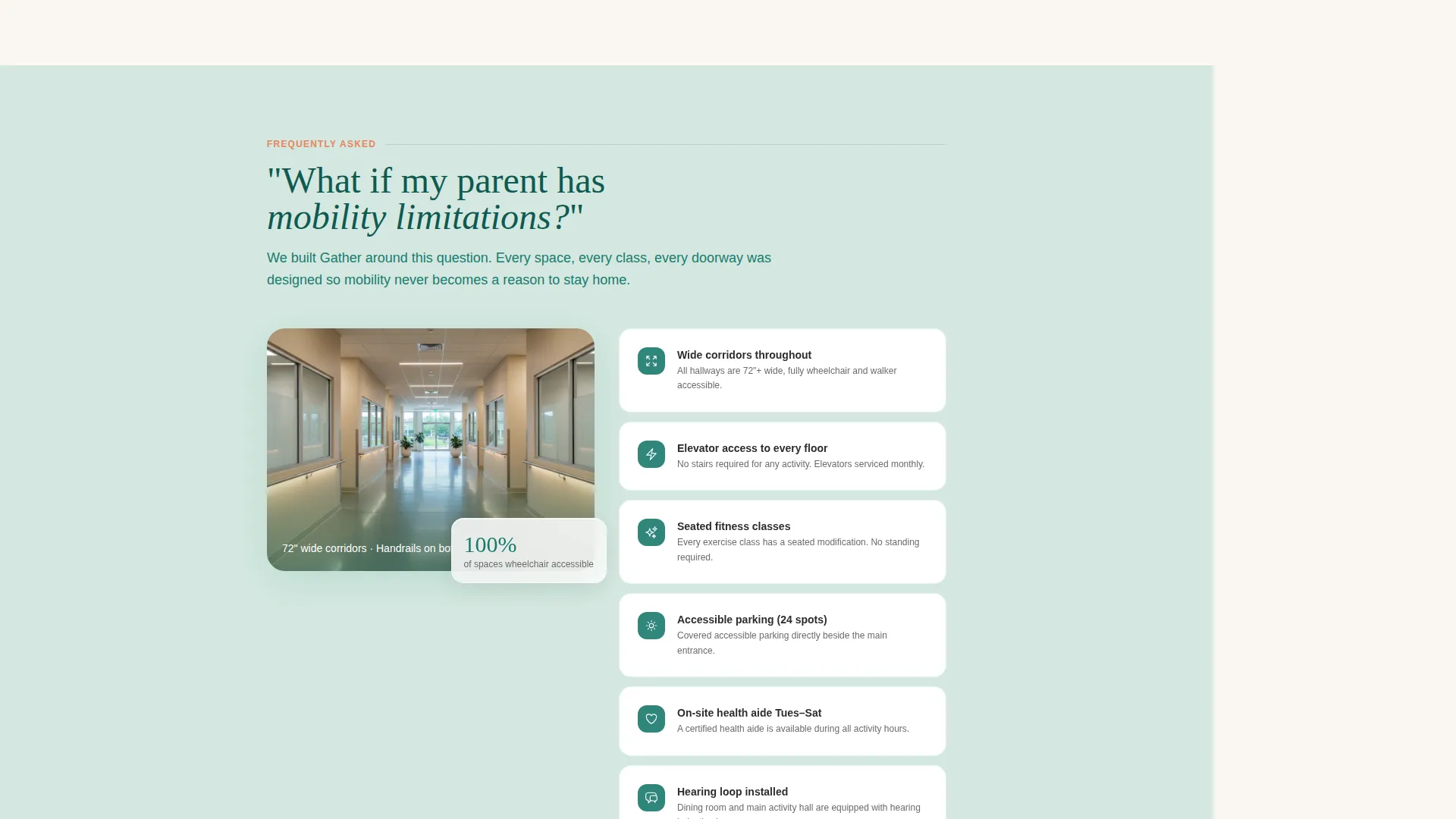 Senior Community Center Landing Page Template