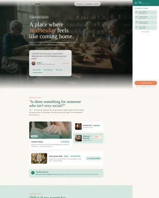 Senior Community Center Landing Page Template