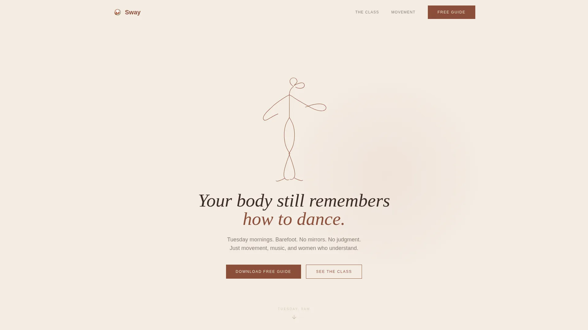 Senior Dance Class Editorial Landing Page Template