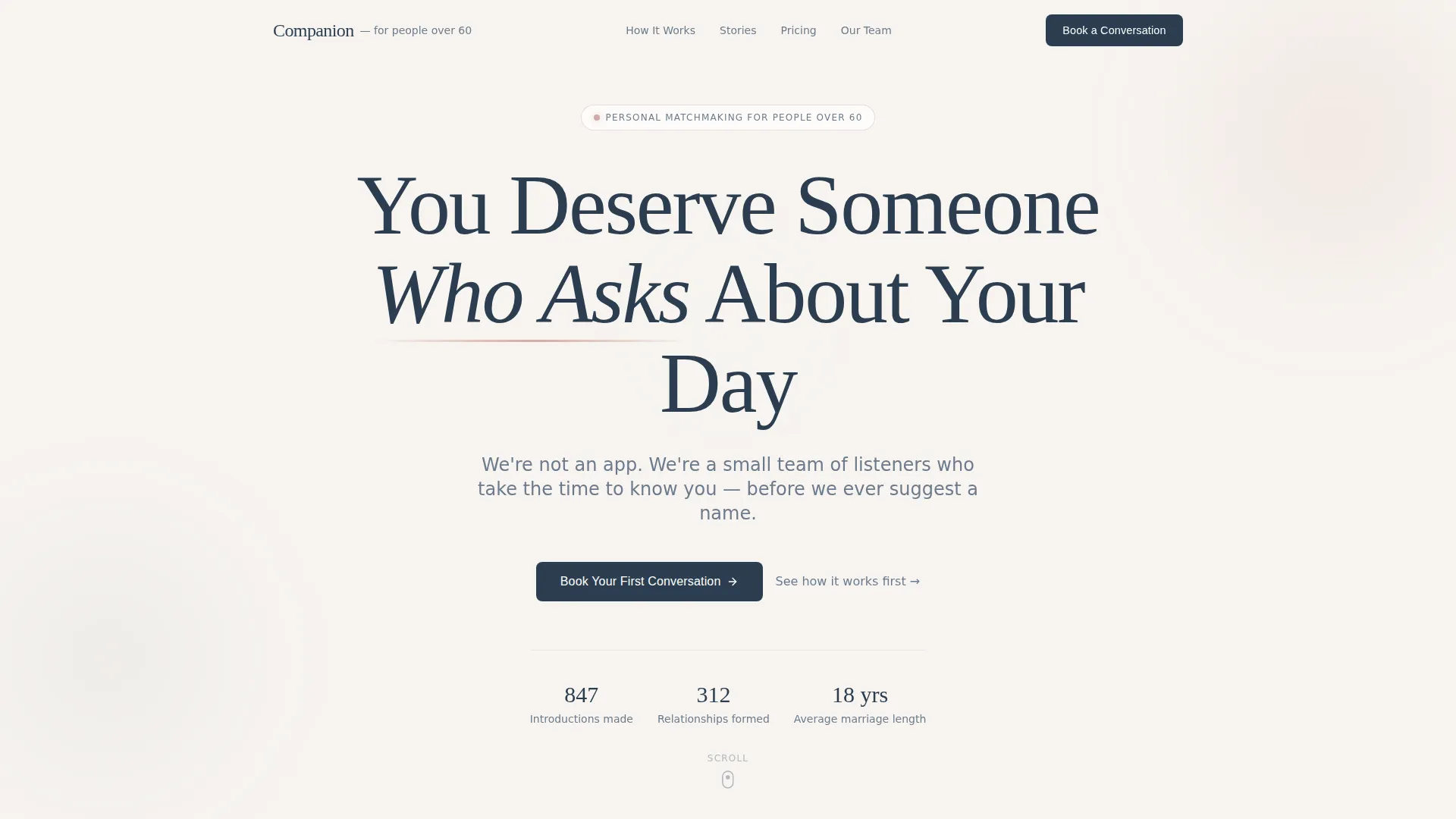 Senior Matchmaking Service Landing Page Template