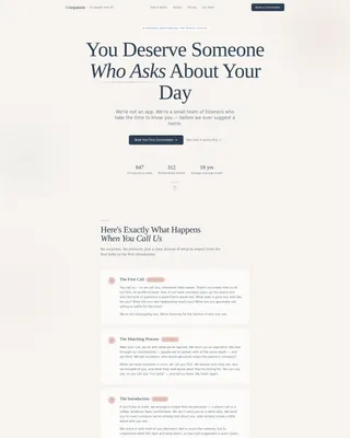 Senior Matchmaking Service Landing Page Template