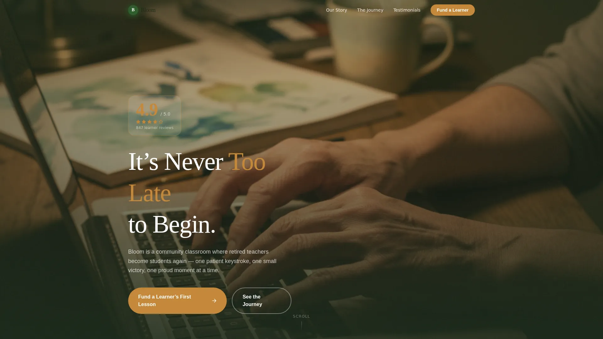 Senior Learning Donation Landing Page Template
