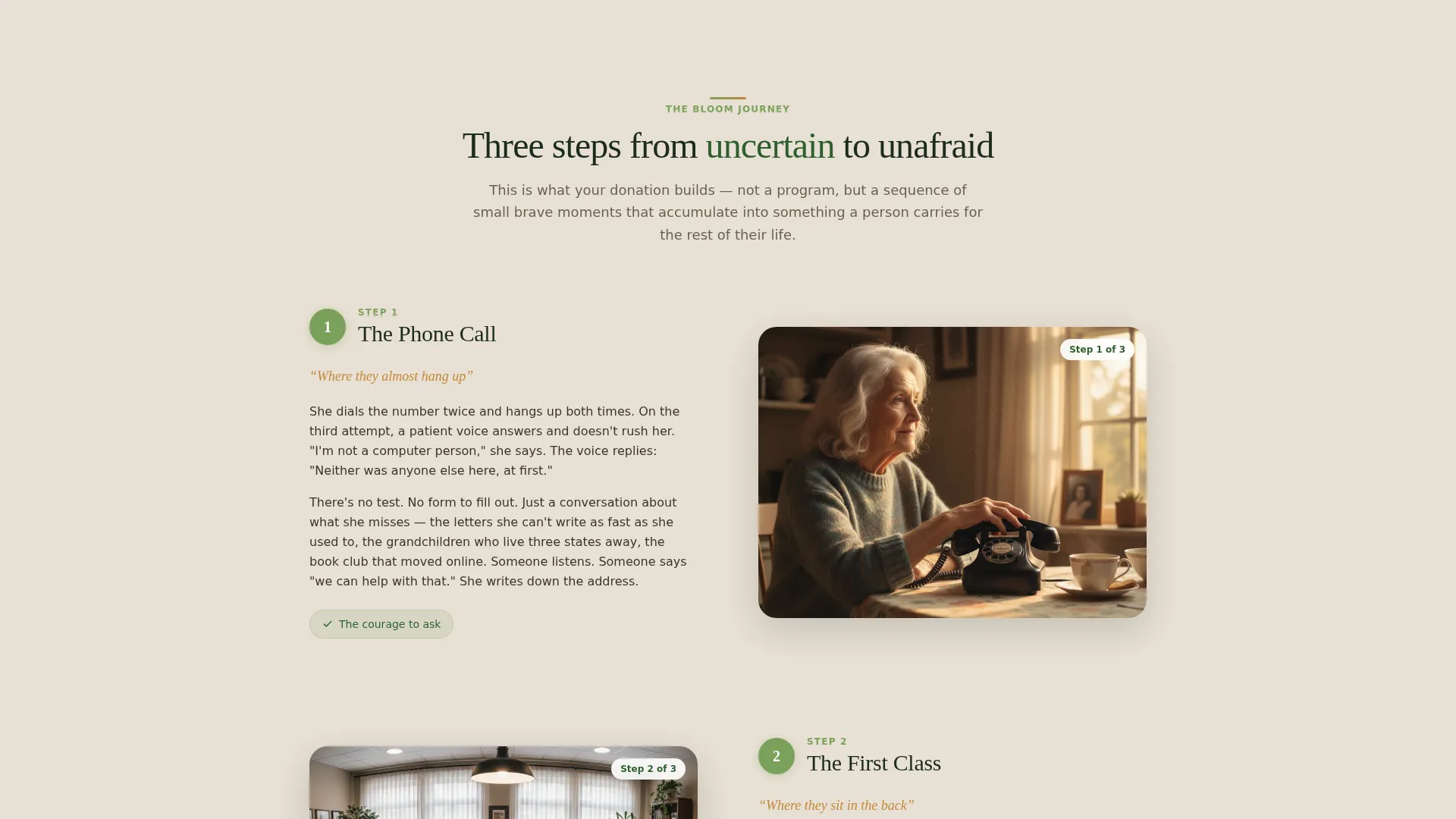 Senior Learning Donation Landing Page Template