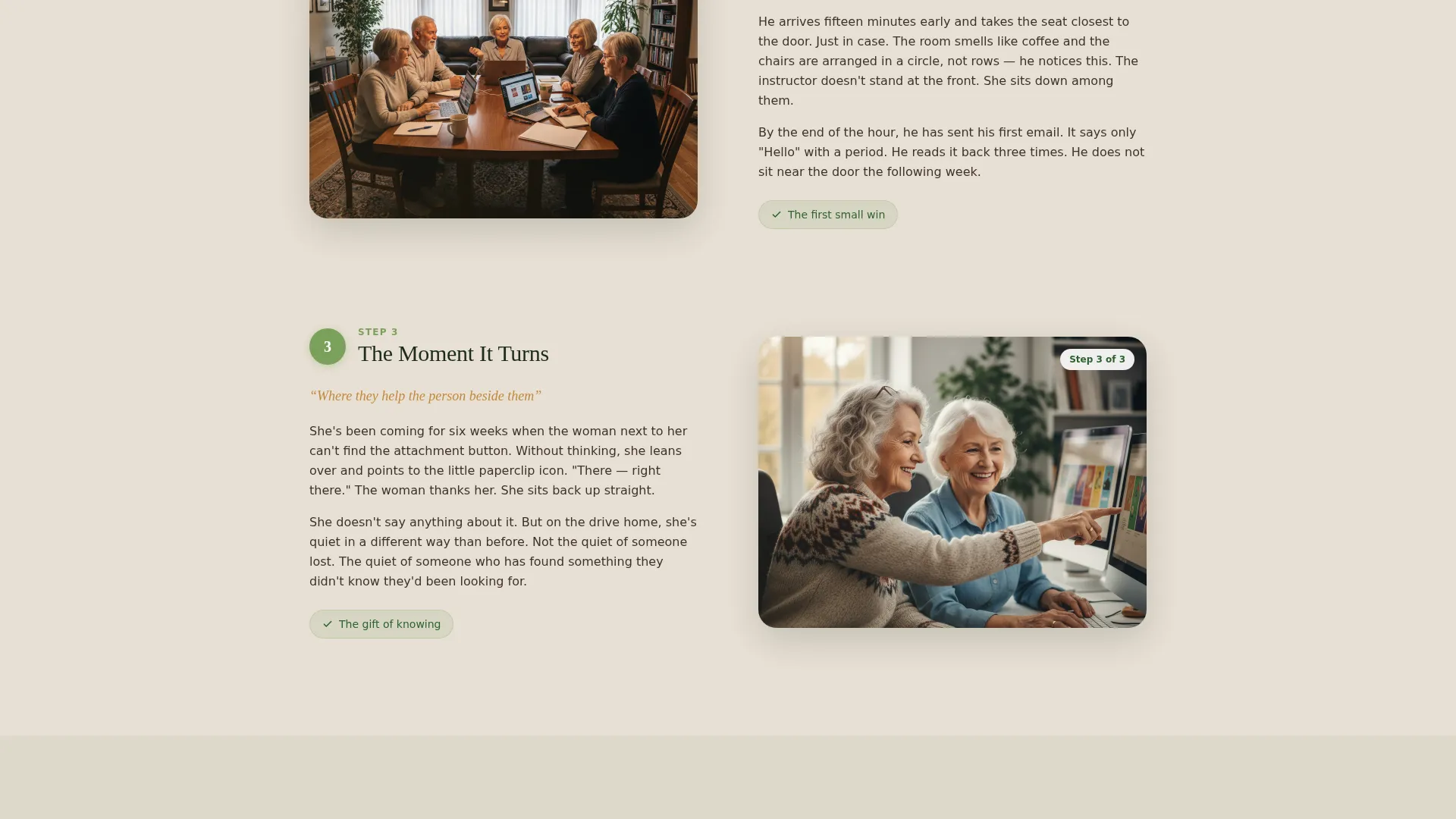 Senior Learning Donation Landing Page Template