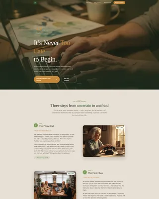 Senior Learning Donation Landing Page Template