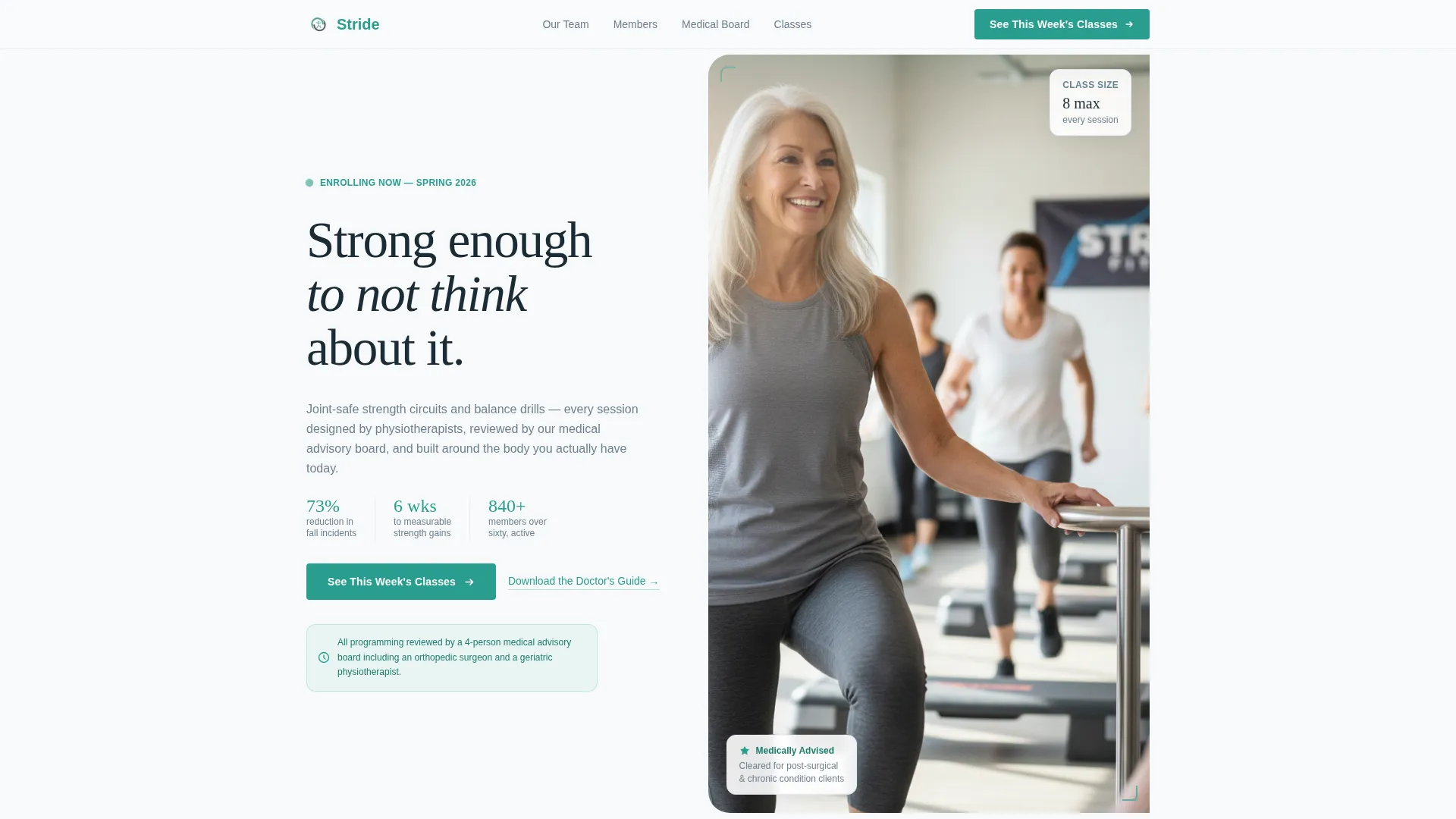 Senior Fitness Landing Page Template