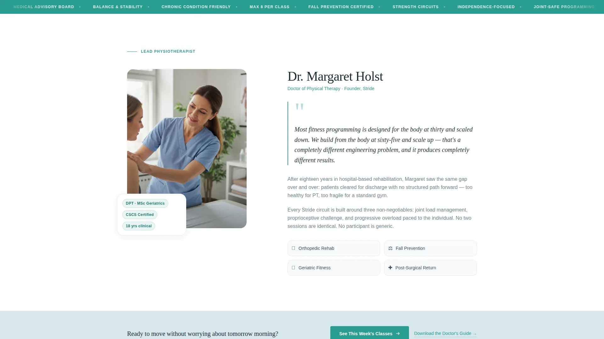 Senior Fitness Landing Page Template