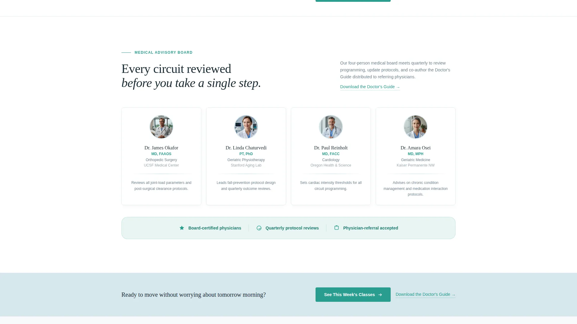Senior Fitness Landing Page Template