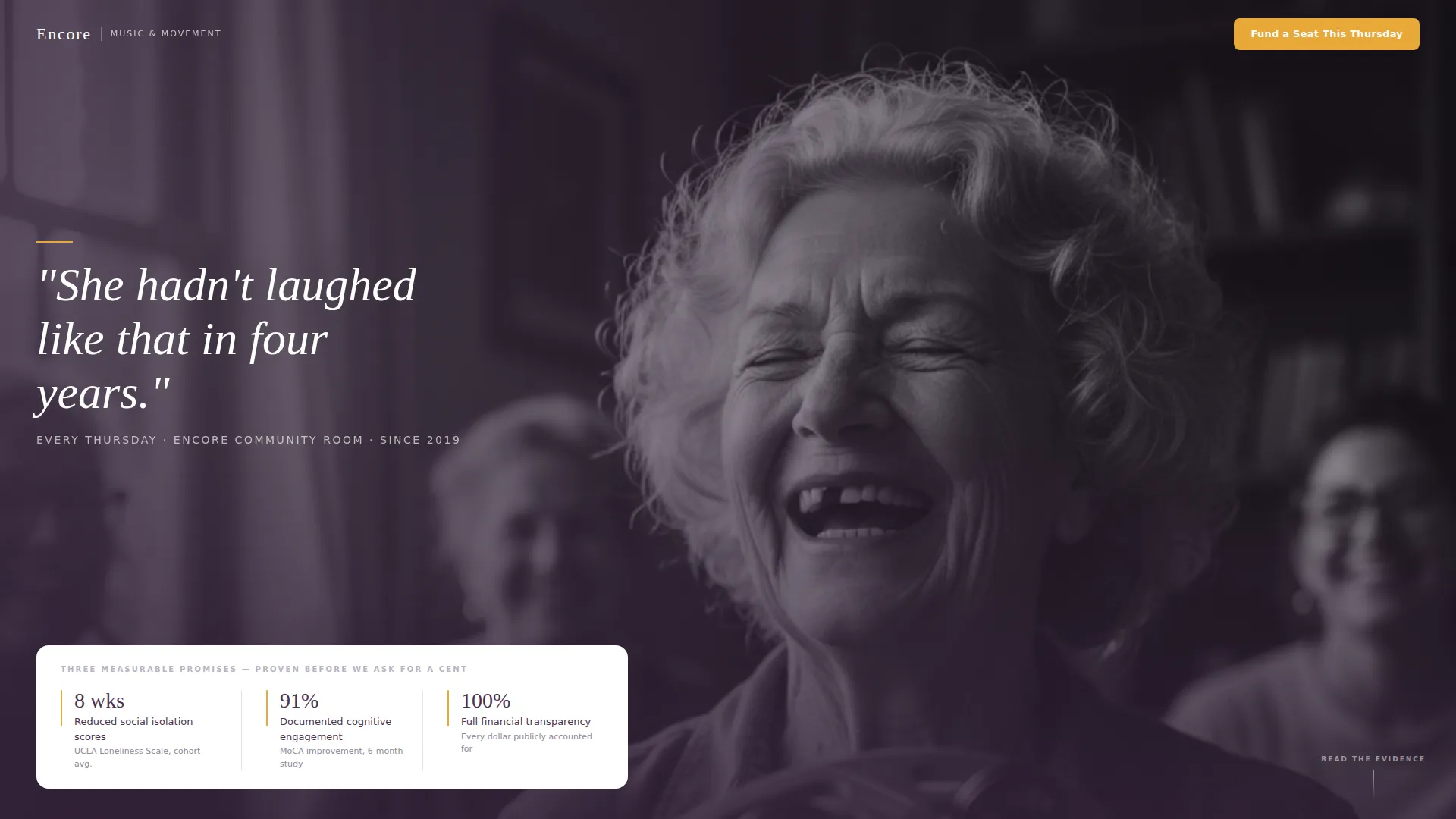 Senior Music & Dance Fundraising Landing Page Template