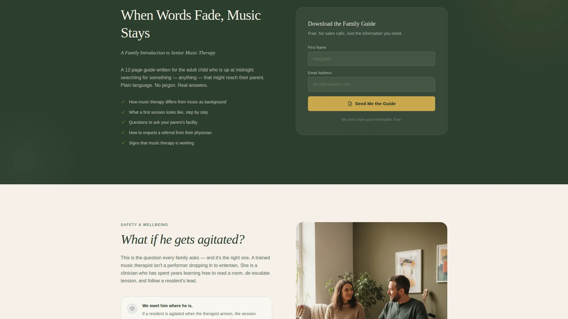 Premium Music Landing Page Template
