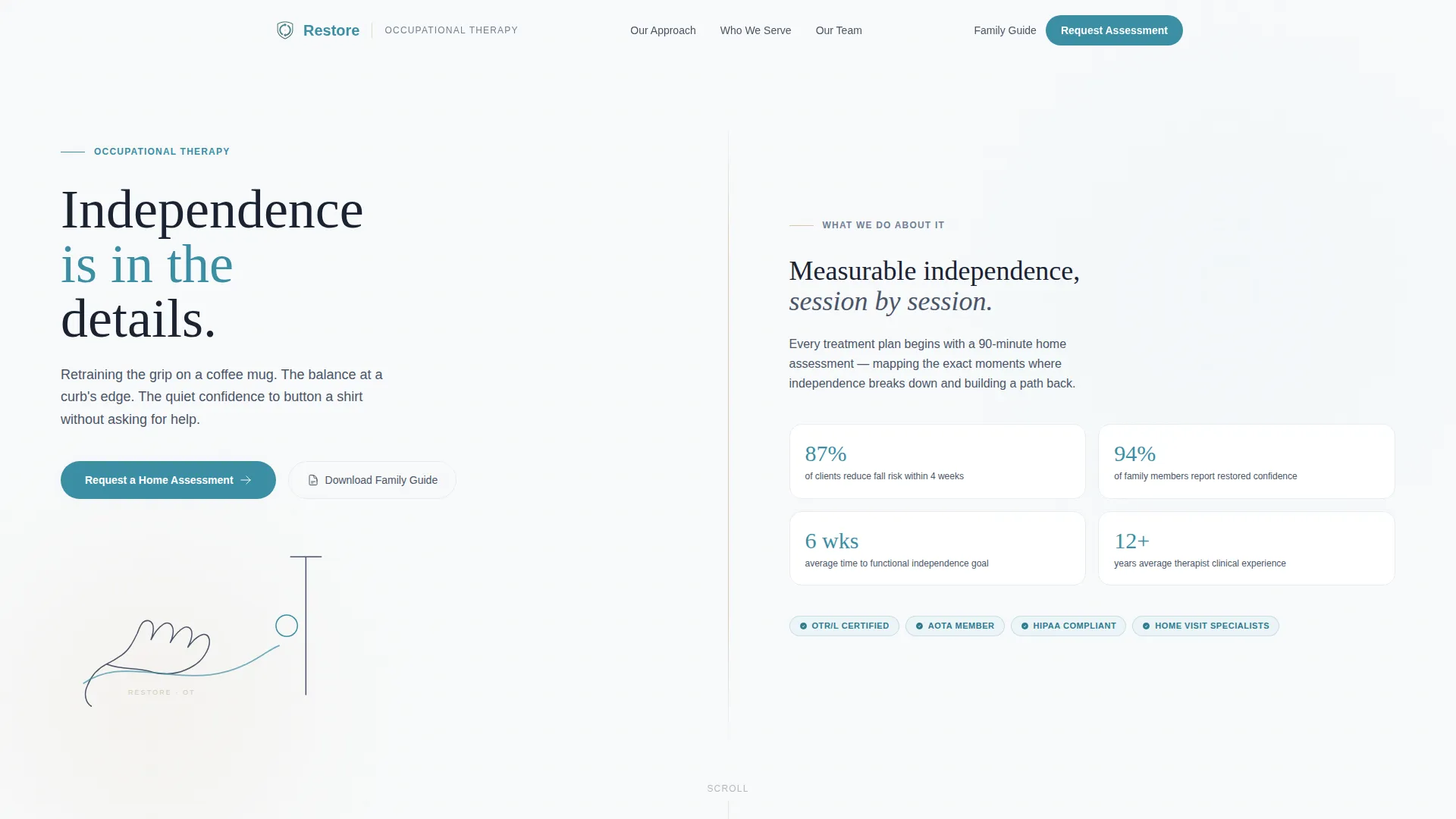 Senior Occupational Therapy Landing Page Template