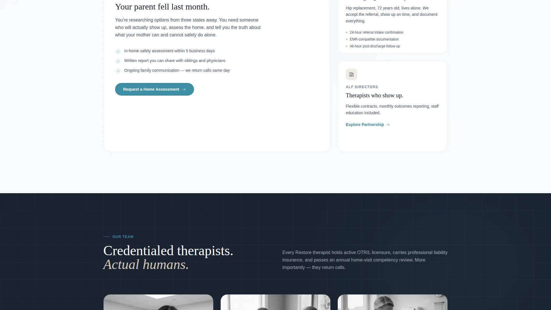 Senior Occupational Therapy Landing Page Template