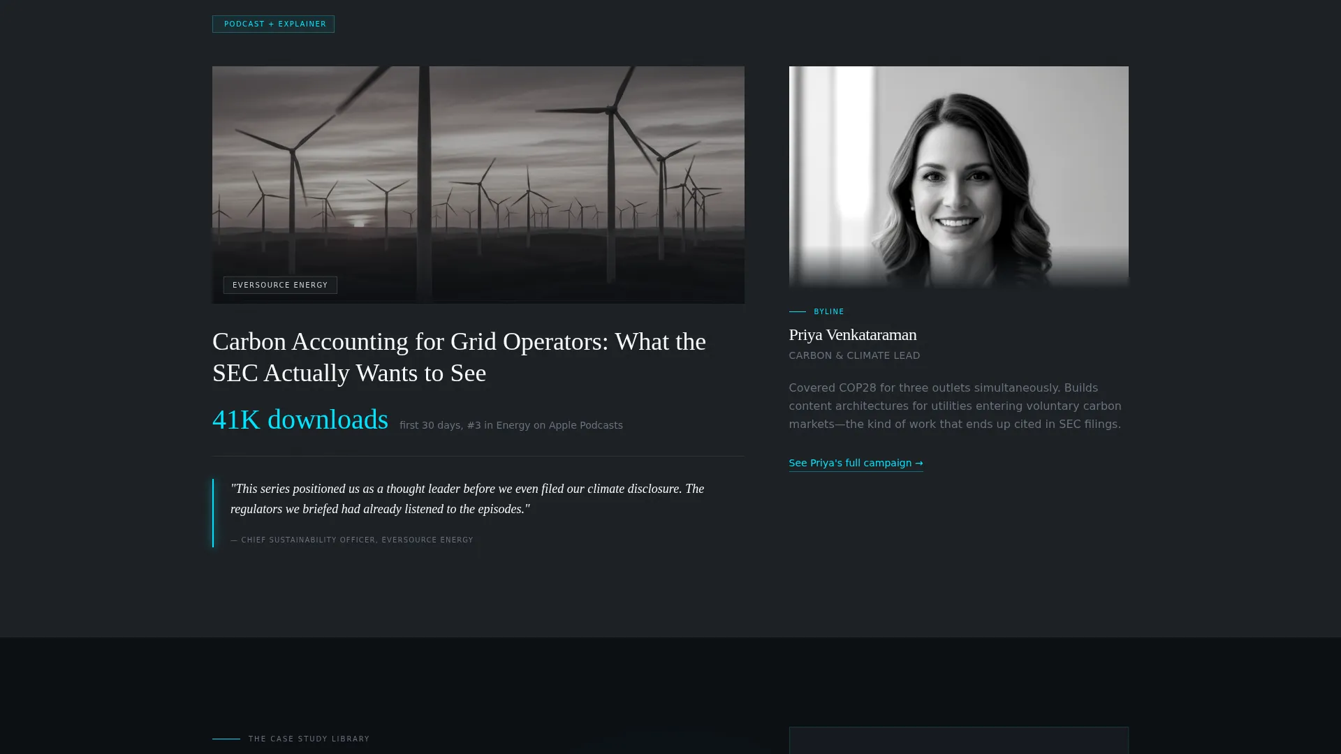 Energy Content Marketing Agency Landing Page Template