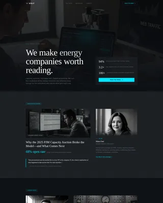Energy Content Marketing Agency Landing Page Template