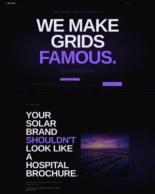 Bold Brutalist Energy Agency Landing Page Template