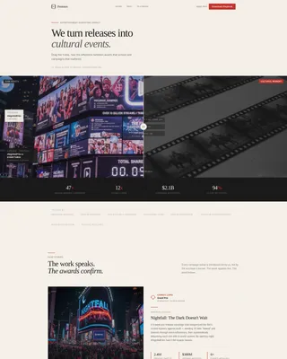 Entertainment Marketing Agency Landing Page Template