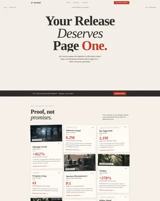 Entertainment SEO Agency Landing Page Template