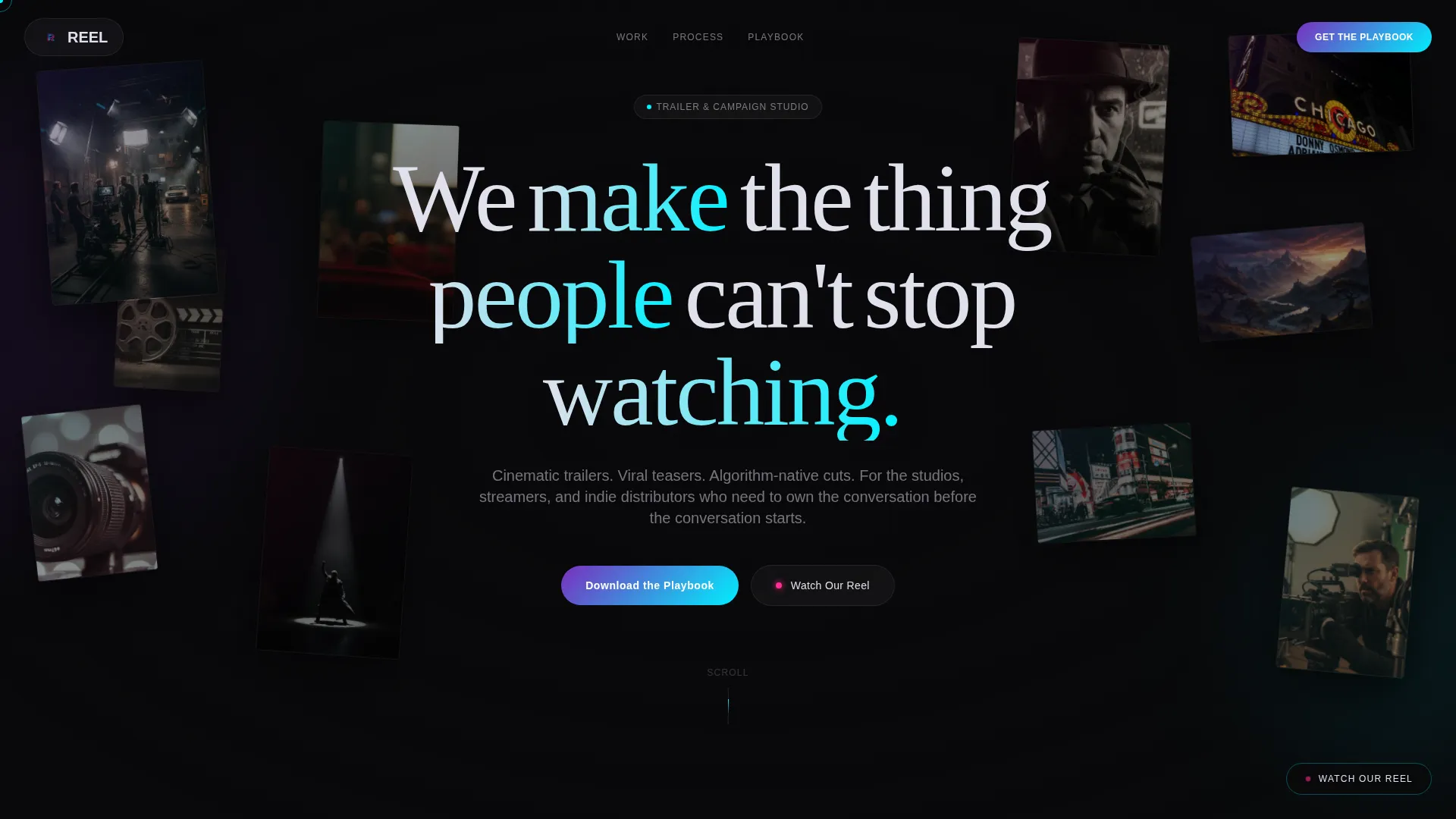 Cinematic Entertainment Agency Landing Page Template