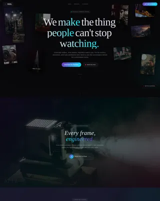 Cinematic Entertainment Agency Landing Page Template