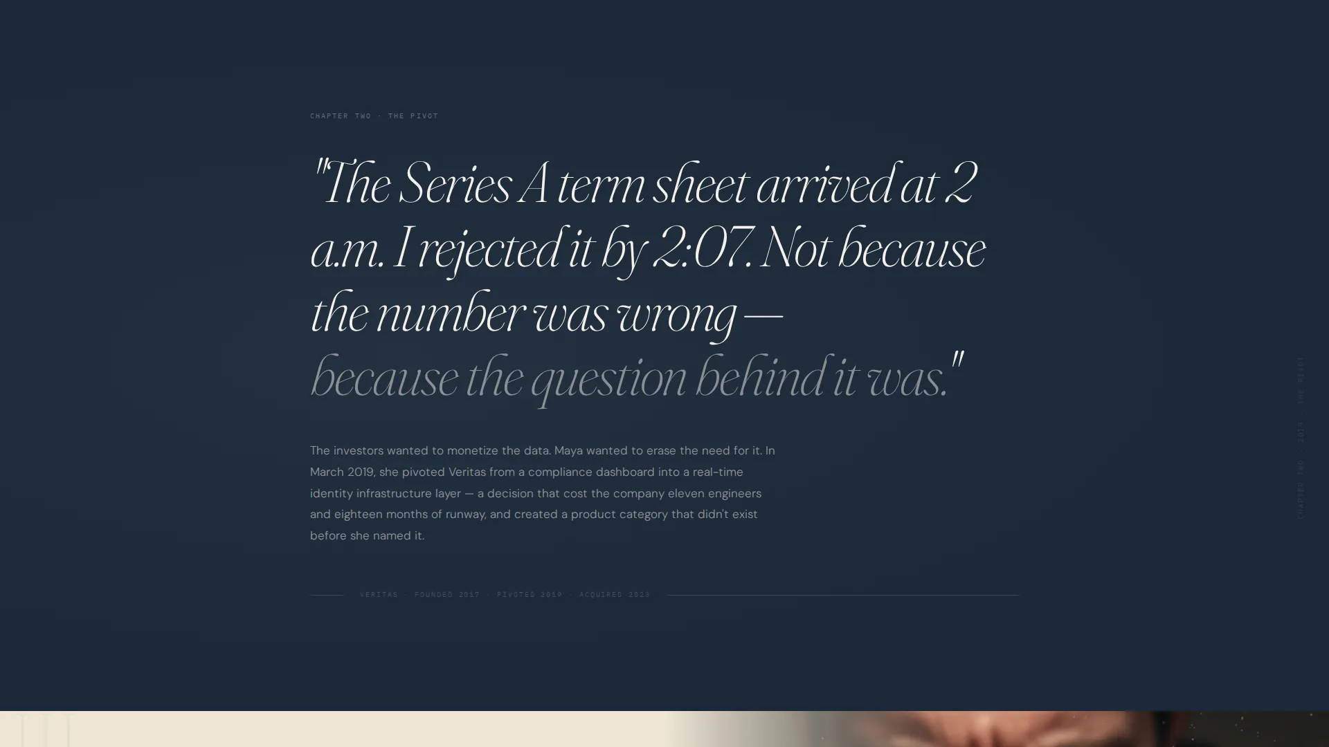 Immersive Entrepreneur Bio Landing Page Template