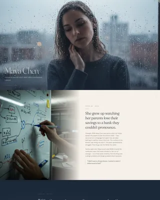 Immersive Entrepreneur Bio Landing Page Template