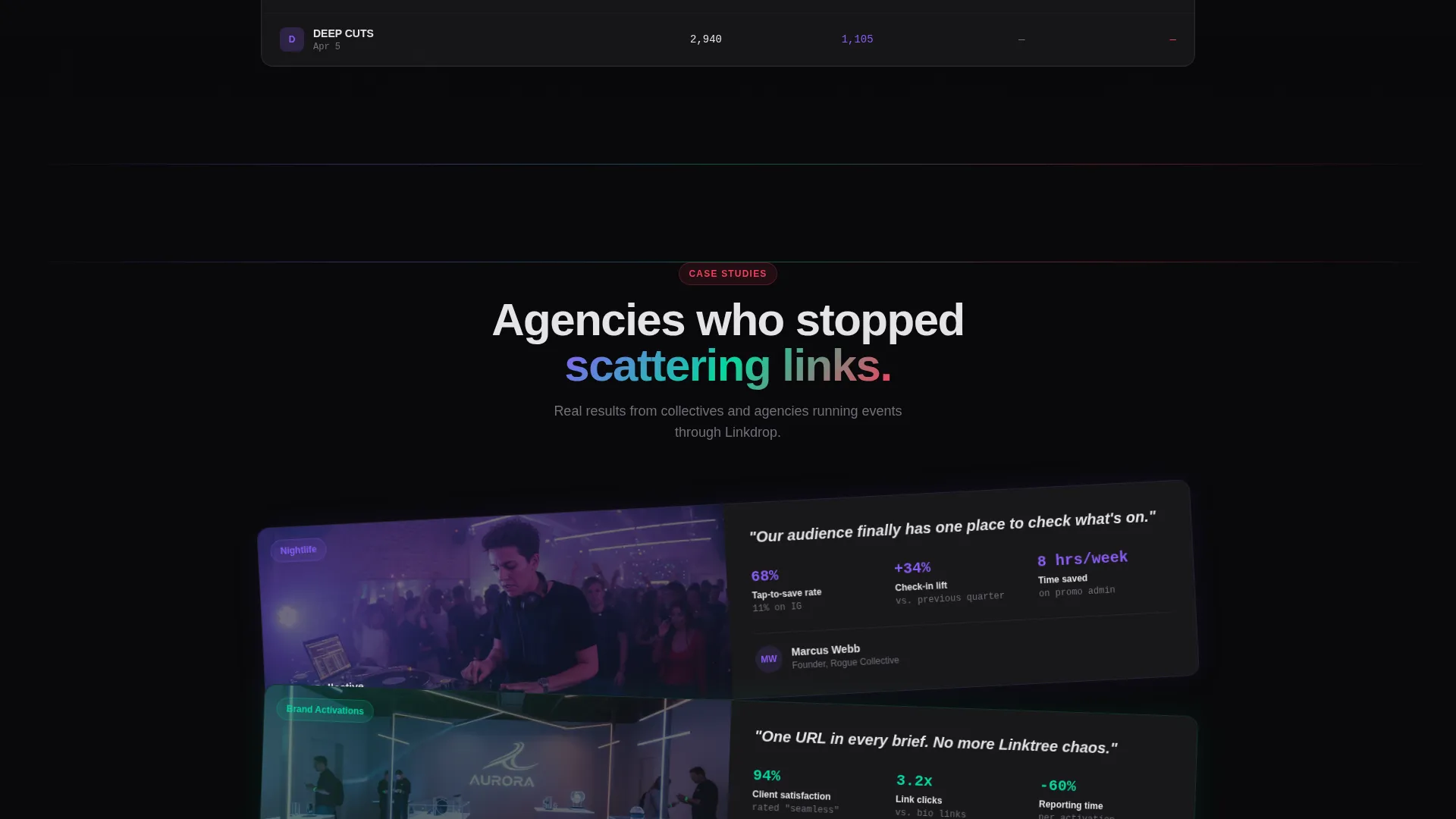 Immersive Event Link Page Landing Page Template