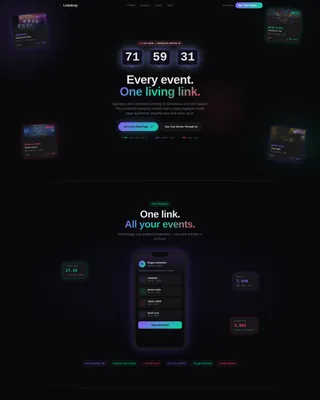 Immersive Event Link Page Landing Page Template