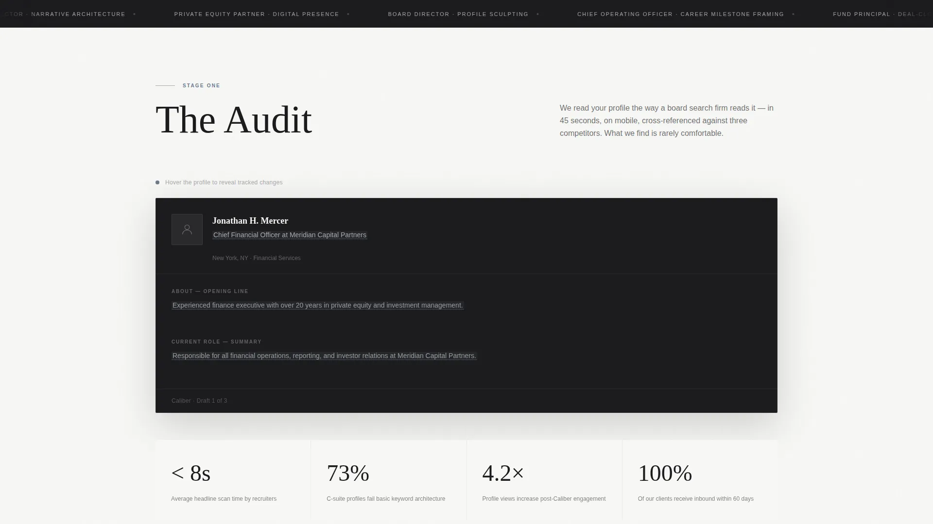 Executive & C-Suite Career Specialist Professional Website Template