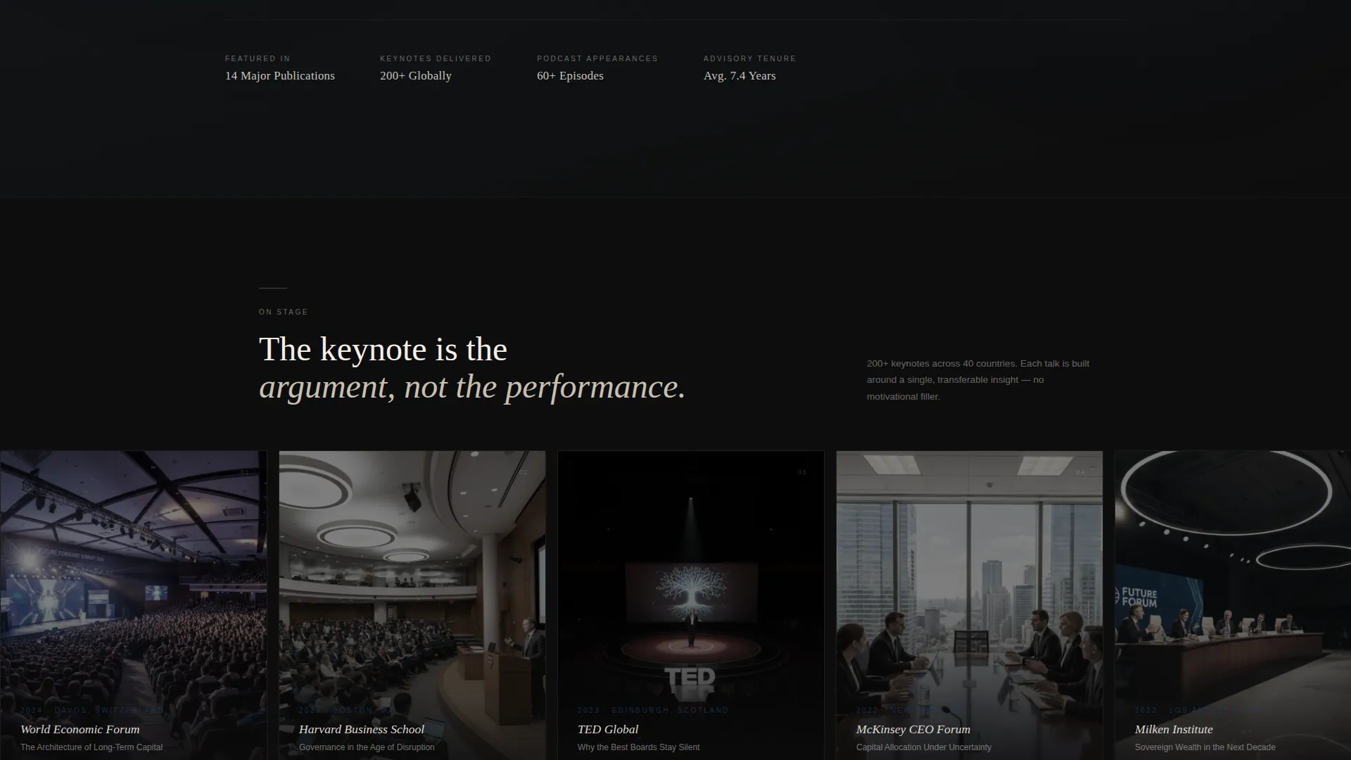 Specialist Executive & C-Suite Career Portfolio & Case Study Website Template